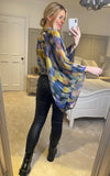 Romeo blouse blue print