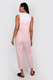 Cotton dungarees pale pink