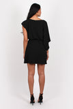 Geisha One sleeve Mini Dress Black