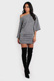 Claudia Dress in silver lurex