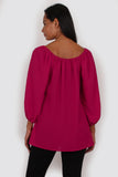 Esme three quarter sleeve top pink