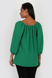 Esme three quarter sleeve top in green