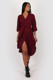 Amelia wrap dress in wine