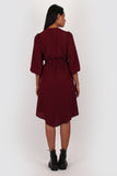 Amelia wrap dress in wine