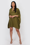 Dafny kaftan dress moss green