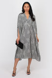 Dafny Kaftan Dress Black And White Print