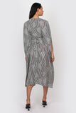 Dafny Kaftan Dress Black And White Print