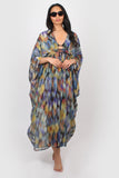 Mina Maxi Kaftan Blue Print