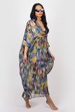 Mina Maxi Kaftan Blue Print