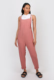 Cotton dungarees coral