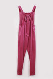 Velvet dungarees pink