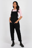 Cord dungarees black