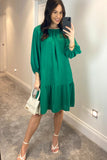 Esme smock dress green