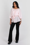 Mara top pale pink satin