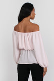 Mara top pale pink satin