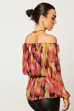 Mara top red print