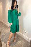 Esme smock dress green